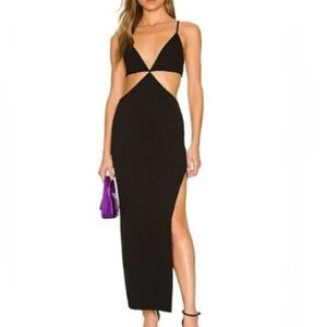 Bec + Bridge Selene Black V Maxi Dress 6US